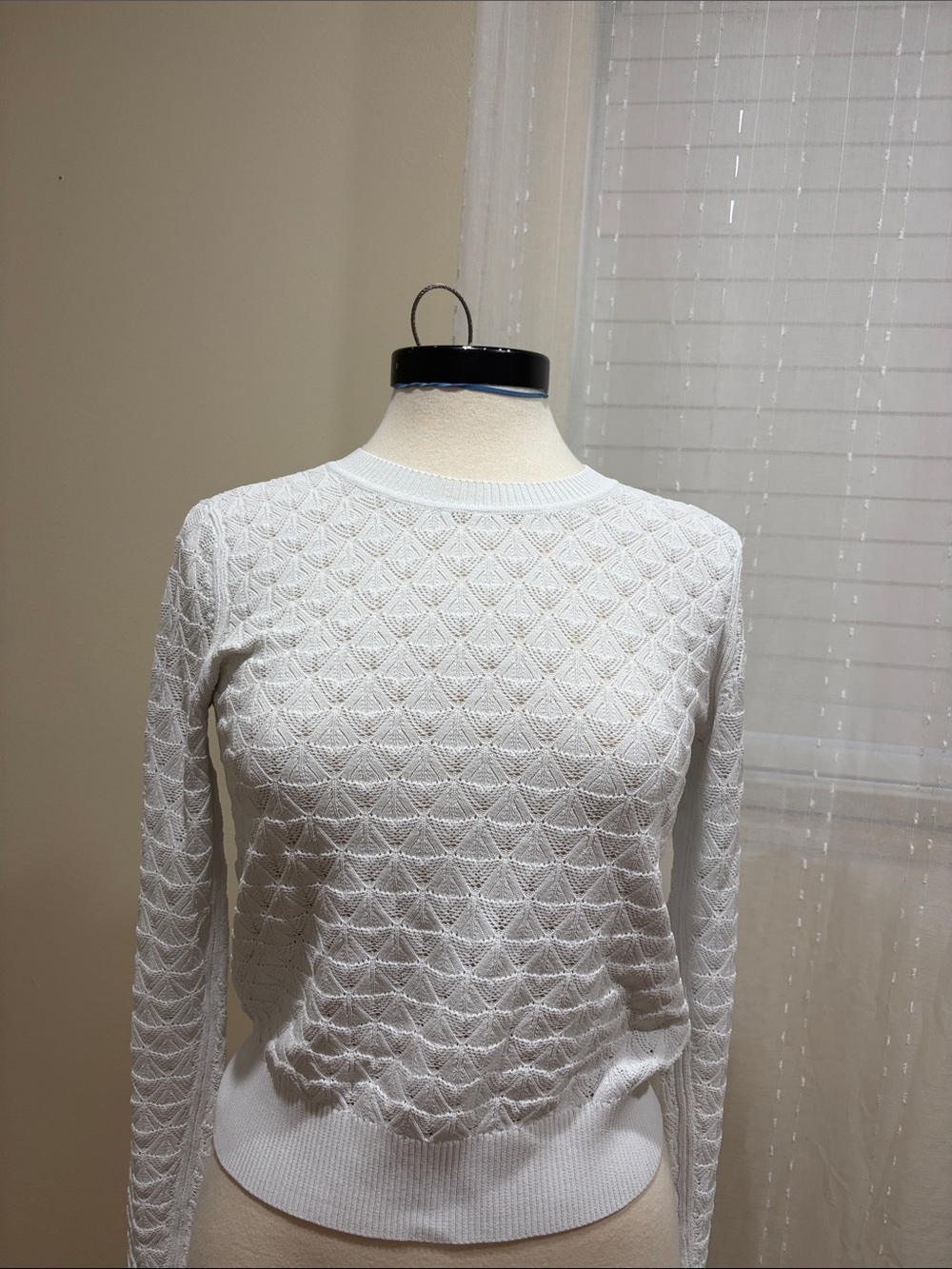 Club Mona­co Pointelle Sweater NEW WITH TAGS size small S wait